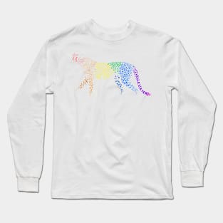 Rainbow Cheetah (white) Long Sleeve T-Shirt